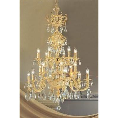 Classic Lighting 5718 SBB C Princeton Chandelier in Satin Bronze with Brown Patina with Crystalique